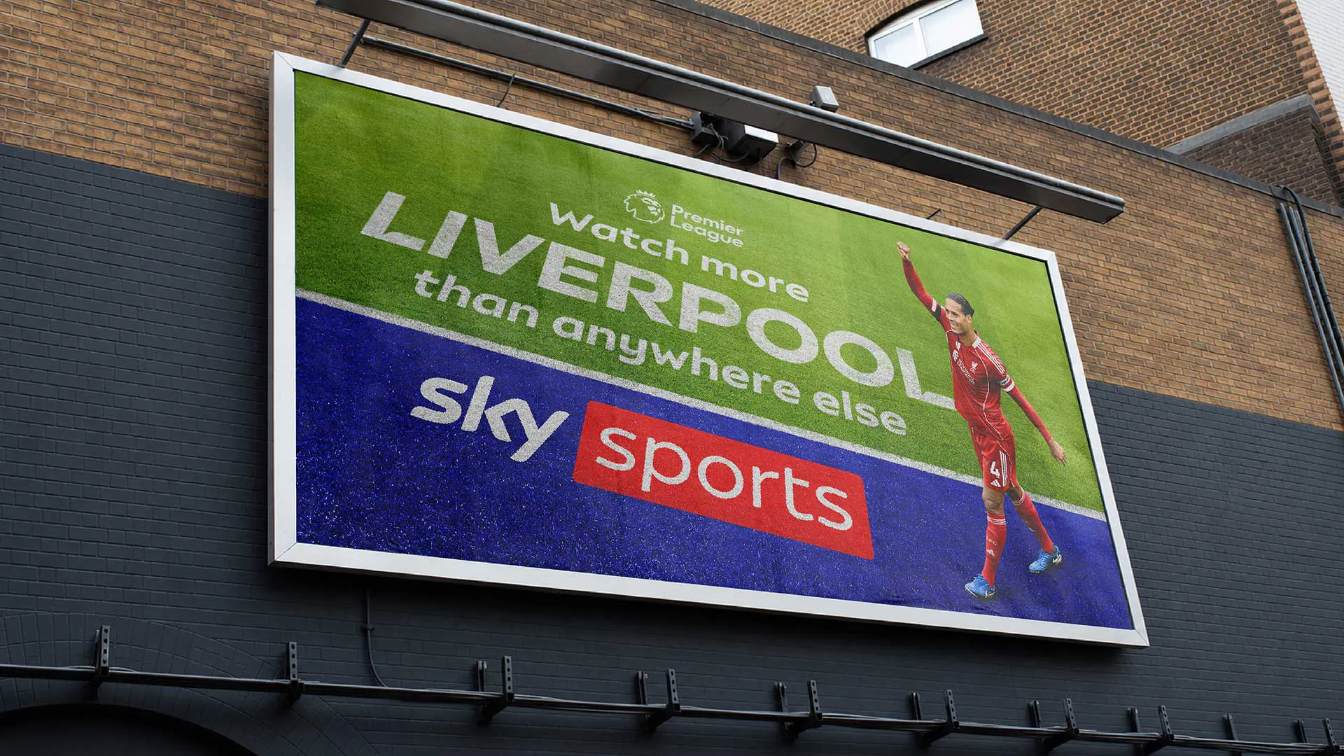 Sky Sports Liverpool Welcome to the Show OOH campaign