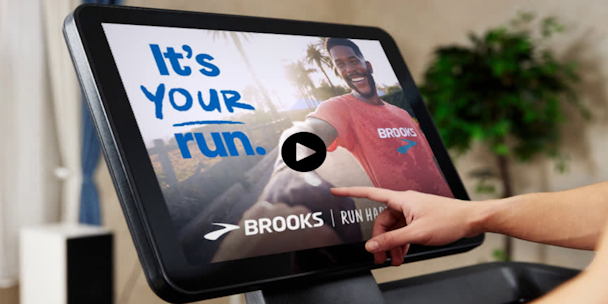 Brooks out of home video for brand promotion